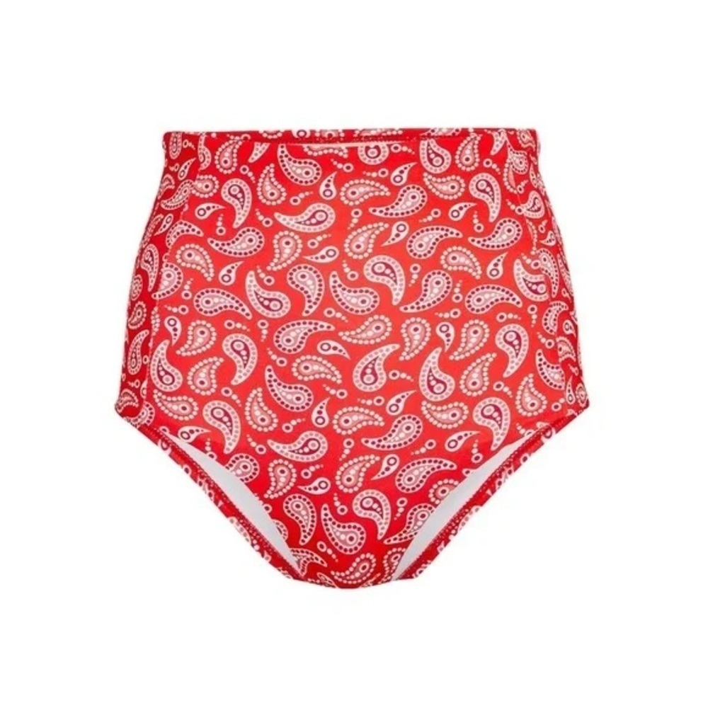 VERDE LIMON red Banes High-waist
Bikini Bottoms NWOT